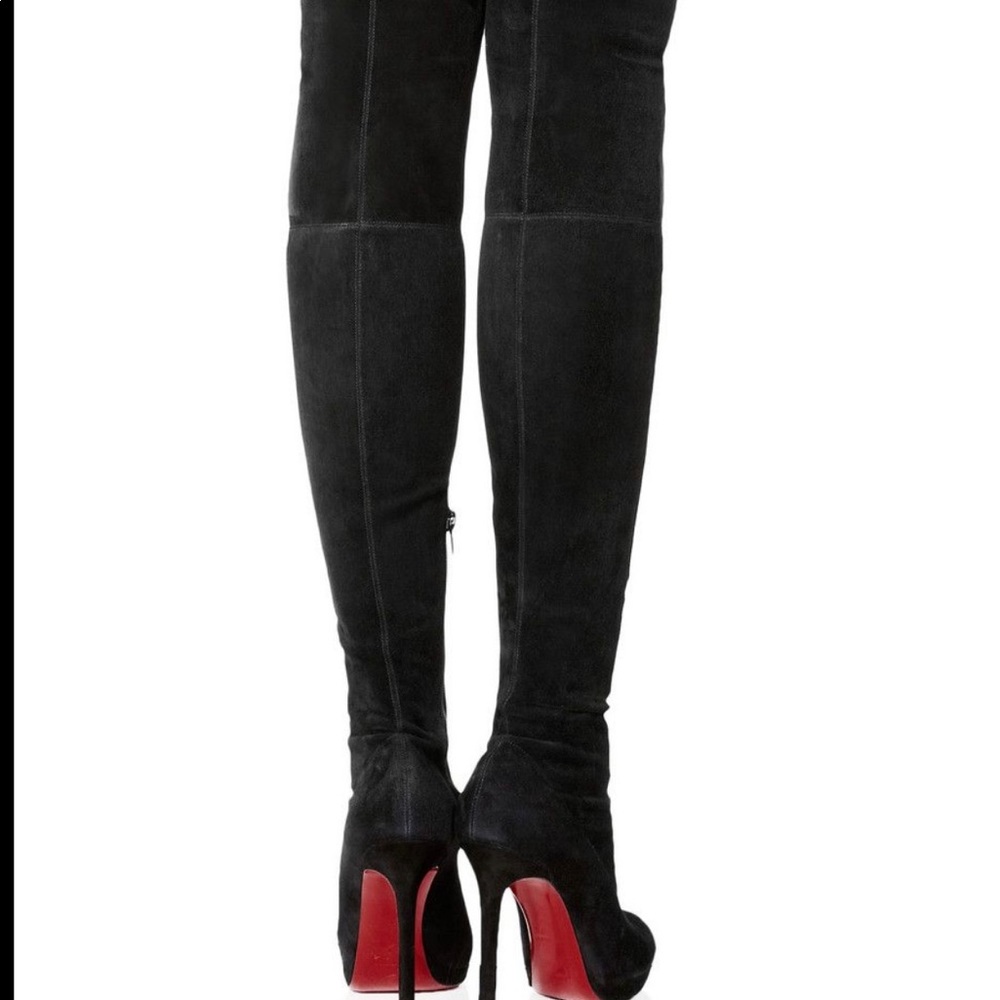 christian louibuitton boots suede new